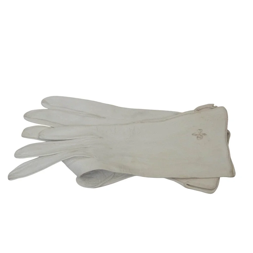 Vintage Aris Van Raalte Kidskin‎ Leather Gloves Lot 5 Pairs Ivory Cream Lace 7.5